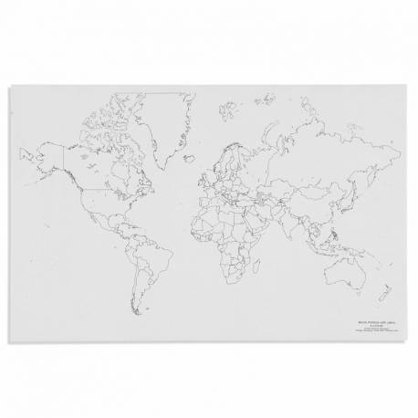 World: Mapa Políticol With Lakes (50)