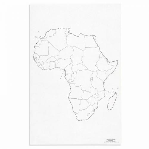 África: Mapa Político (50) | Geografía Montessori | Nienhuis