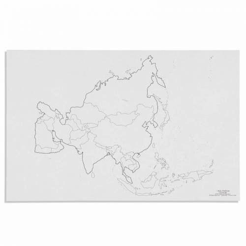 Asia: Mapa Político (50) | Geografía Montessori | Nienhuis