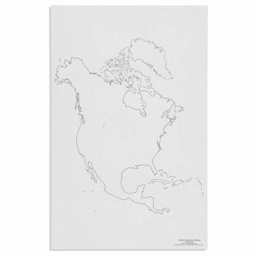 América del Norte: Mapa (50) | Geografía Montessori | Nienhuis