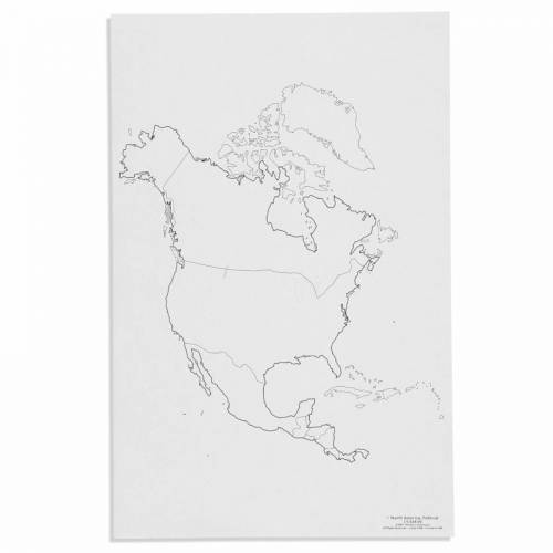 América del Norte: Mapa Político (50) | Geografía Montessori | Nienhuis