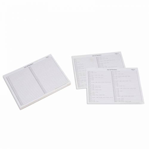 Lista de tablas de números | Matemáticas con Montessori | Nienhuis