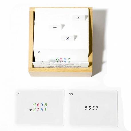 Tarjetas actividades - Juego de estampas | Montessori Matemáticas