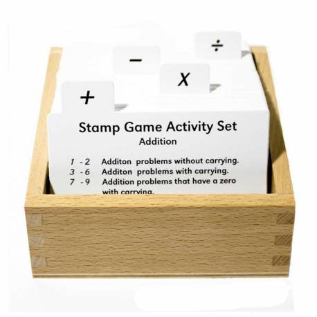 Tarjetas actividades - Juego de estampas | Montessori Matemáticas
