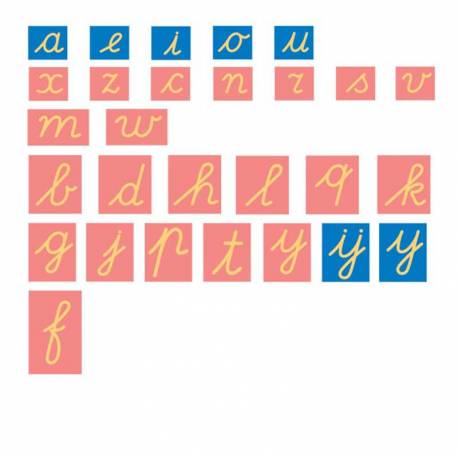 Letras de lija: cursiva US | Leer y escribir con Montessori | Nienhuis