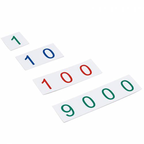 Tarjetas pequeñas 1-9000 Montessori