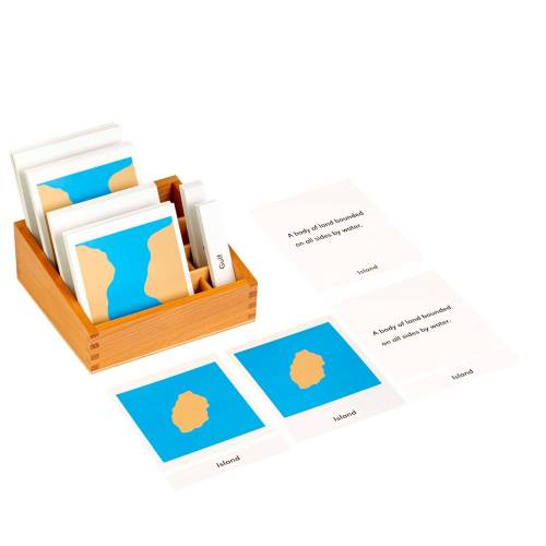 Nomenclature Cards Land And Water Forms: Set 1 And 2 | Material Montessori | Nienhuis
