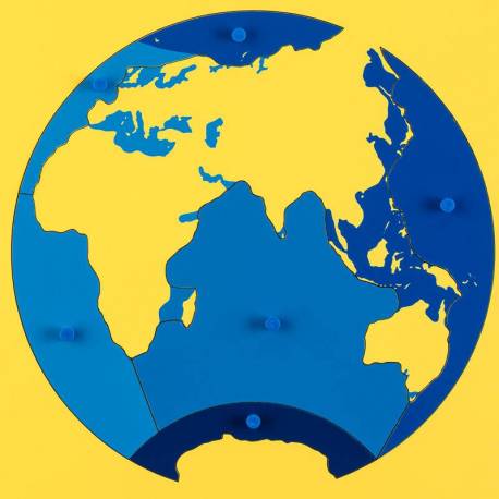 Puzzle map of the oceans