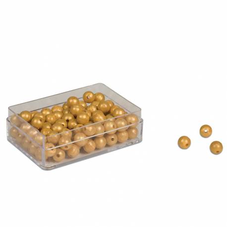 100 unidades cuentas doradas | Montessori Matemáticas | Nienhuis