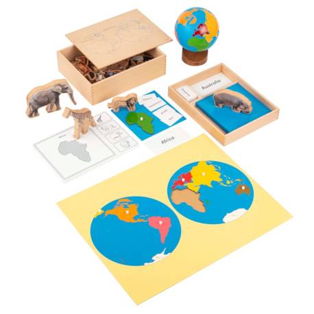 Caja de animales y continentes | Nienhuis Montessori | GEOGRAFIA