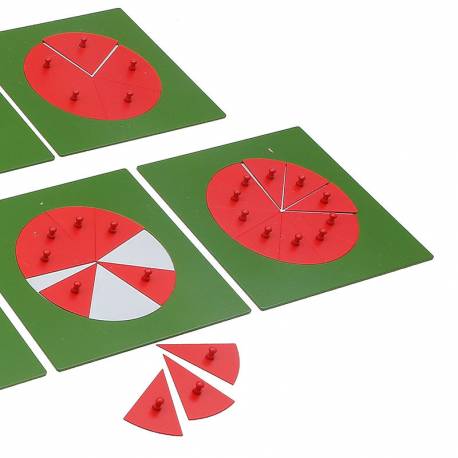 Círculos de fracciones Montessori en metal |  Gonzagarredi