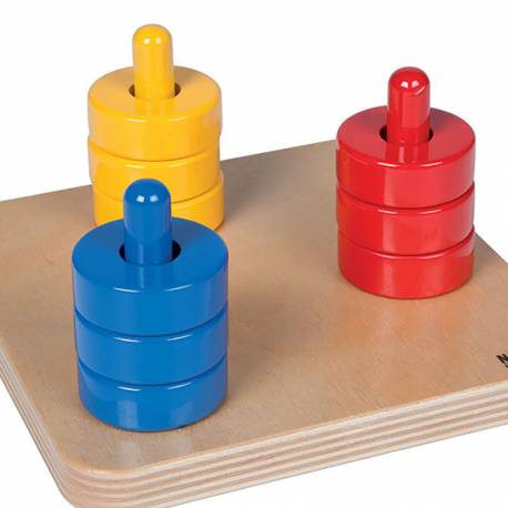 Nienhuis Montessori AMI | Colored Discs On Colored Dowels