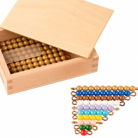 Decenas y escalera de color perlas | Montessori Matemáticas - Nienhuis
