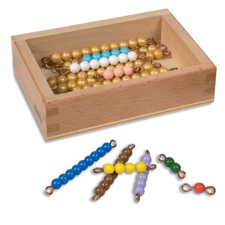 Decenas y escalera de color perlas | Montessori Matemáticas - Nienhuis