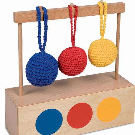 Nienhuis Montessori AMI | Imbucare Box With 3 Colored Knit Balls