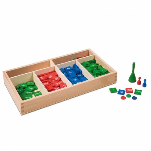 Juego de sellos o estampillas | Montessori Matemáticas | Nienhuis