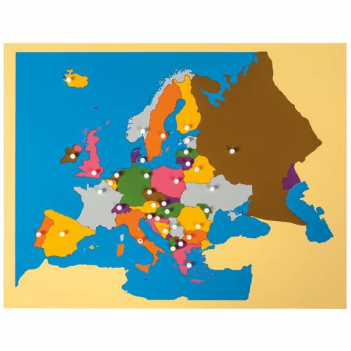 Puzzle Europa | Geografía con Montessori  | Mapas Nienhuis - Nebulae