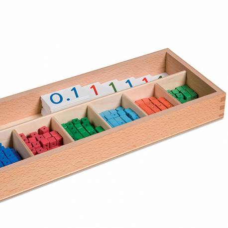 Ejercicio de fracciones decimales | Montessori Matemáticas | Nienhuis