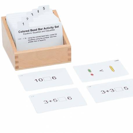 Tarjetas actividades - Perlas doradas | Montessori Matemáticas - Nebulae