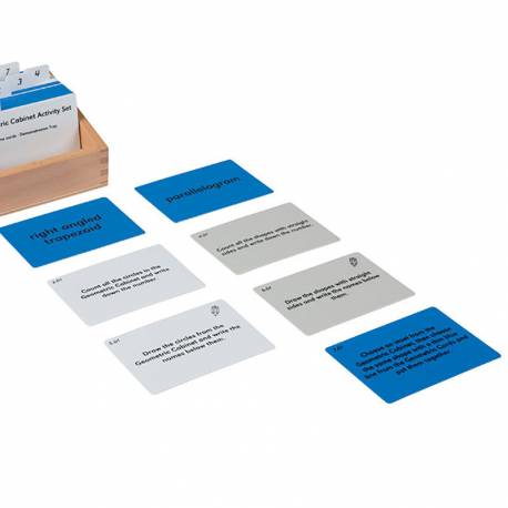 Tarjetas actividades - Gabinete geométrico | Montessori Matemáticas