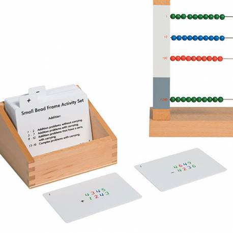 Tarjetas actividades - Ábaco pequeño | Montessori Matemáticas