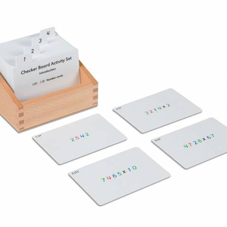 Tarjetas actividades - Tablero de ajedrez | Montessori Matemáticas
